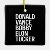 Donald Vance Bobby Elon & Tucker Keramisch Ornament (Voorkant)