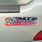 Donald War Works gratis Bumpersticker (Op auto)