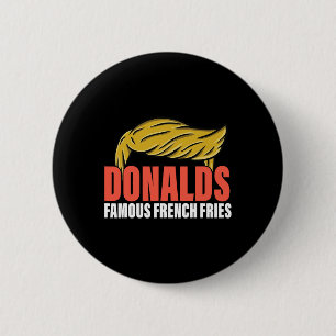 Donalds beroemde friet maakt frietjes groen ronde button 5,7 cm