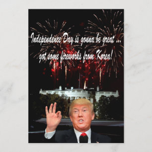 Donalds Koreaans vuurwerk: Vrolijk op 4 juli Kaart