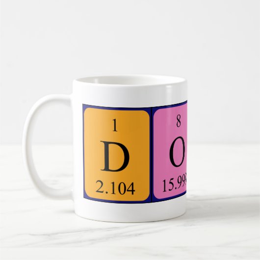 Donat périodique nom de la table mug (Gauche)