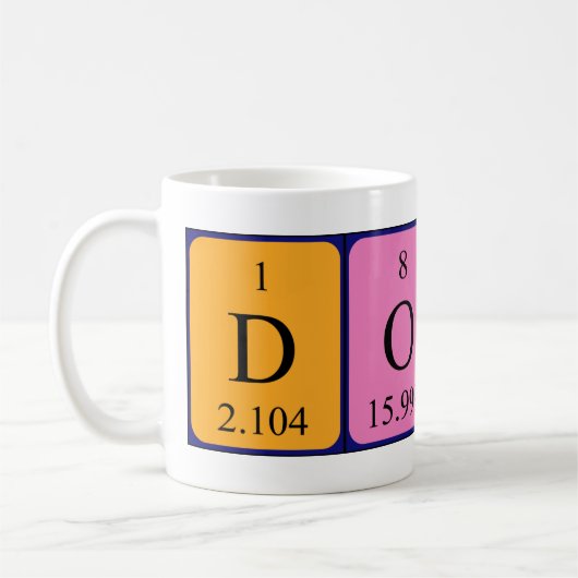 Donat périodique nom de la table mug (Gauche)
