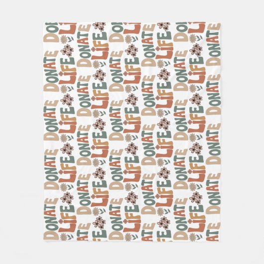 Donate Life BOHO Fleece Deken (Voorkant)
