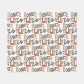 Donate Life BOHO Fleece Deken (Voorkant (Horizontaal))