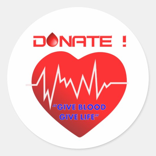 Donate Ronde Sticker (Voorkant)