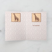 Donateur Merci en Giraffe Imprimer (Intérieur)
