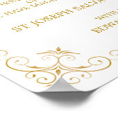 Donatie-bruiloft | Gatsby Art Deco Poster (Hoek)