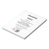 Donatie drive adres datum toevoegen Bedrijfsnaam l Notitieblok (Gedraaid)