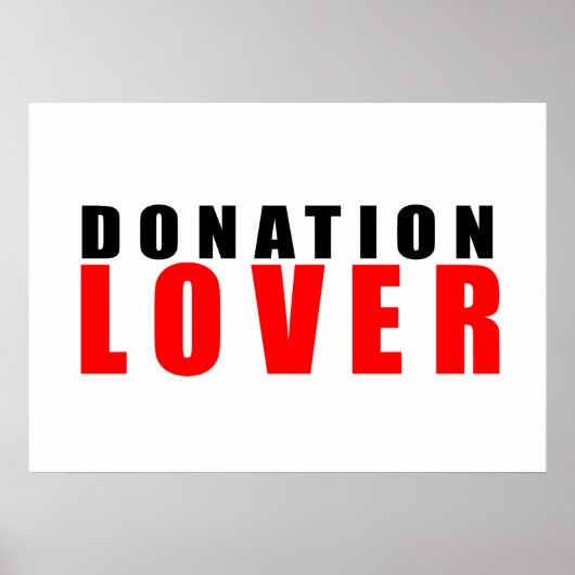 Donatie liefhebber poster (Voorkant)