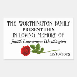 Donatie-Sticker Rechthoekige Sticker