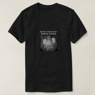 Donatie van de nier, redt levens, zwart t-shirt