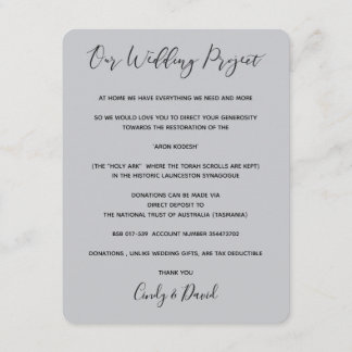 Donatiekaart - Romantisch bos Informatiekaartje