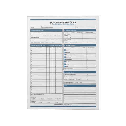 Donaties Tracker Notitieblok (Gedraaid)