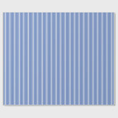 Donau Blue Victoriaans Stripe Cadeaupapier (Vlak)