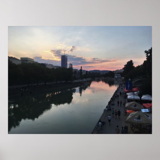 Donau Sunset Poster (Voorkant)