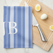 Donau Victoriaans Stripe met monogram Theedoek (Quarter Fold)