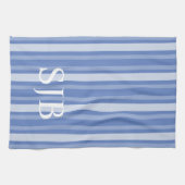 Donau Victoriaans Stripe met monogram Theedoek (Horizontaal)