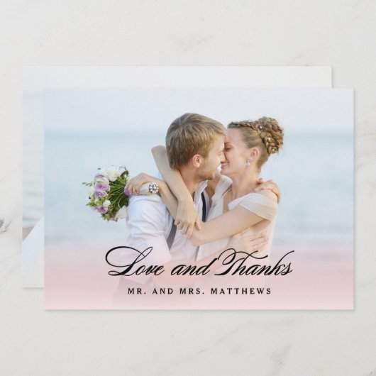 Donc en amour | Photo Merci Mariage (Devant / Derrière)