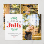 Donc Freakin Jolly Family Photo Carte de vacances (Devant / Derrière)