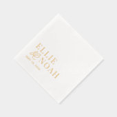 Donc In Love Fiançailles Mariage Foil Napkins (Droite)