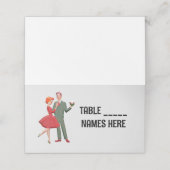 DONC RETRO COUPLE MARIAGE Plaqué Cartes de Place (Extérieur déplié)