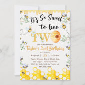 Donc Sweet To Bee Deux Invitation Anniversaire (Devant)