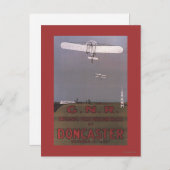 Doncaster, Engeland - First Aviation Races Briefkaart (Voorkant / Achterkant)