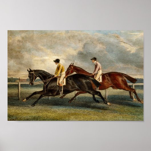 Doncaster St. Leger 1840  paardenraces Poster (Voorkant)