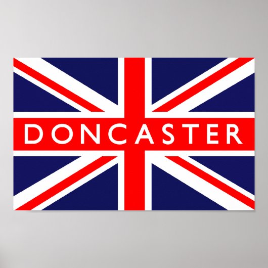Doncaster UK Flag Poster (Voorkant)