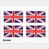 Doncaster UK Flag Rechthoekige Sticker (Vel)