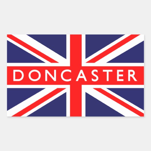 Doncaster UK Flag Rechthoekige Sticker (Voorkant)
