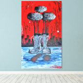 Donde La Huella Quedó Marcada Canvas Afdruk (Insitu (Houten vloer))