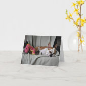 Donder de Wenskaarten van de Buldog Kaart (Gele Bloem)