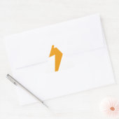 Donder Energie Geel Print Driehoek Sticker (Envelop)