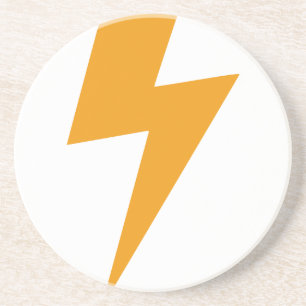 Donder Energie Geel Print Zandsteen Onderzetter