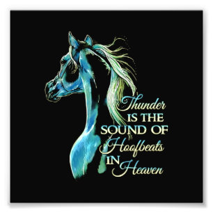 Donder is het geluid van hoofden in de hemel foto afdruk