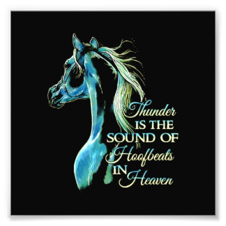 Donder is het geluid van hoofden in de hemel foto afdruk