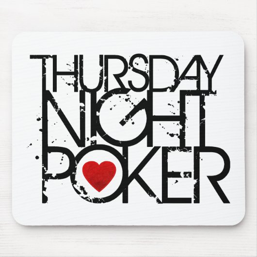 Donderdag nacht Poker Muismat (Voorkant)