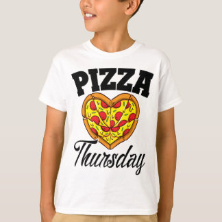 Donderdag Pizza Night Funny Pizza Lover Fast Food T-shirt
