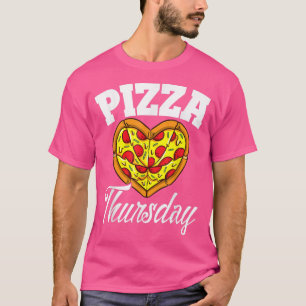 Donderdag Pizza Night Funny Pizza Lover Fast Food T-shirt