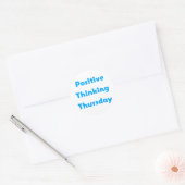 Donderdag positief denken ronde sticker (Envelop)