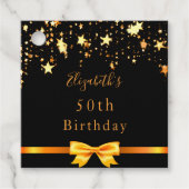 Donderdag zwarte gouden sterren modern bedankt bedankjes labels (Voorkant)