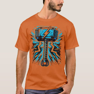 Donderende Mjolnir Superheld-Geïnspireerde Hamer T-shirt