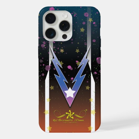 Donderende sterren iPhone hoesje (Achterkant)