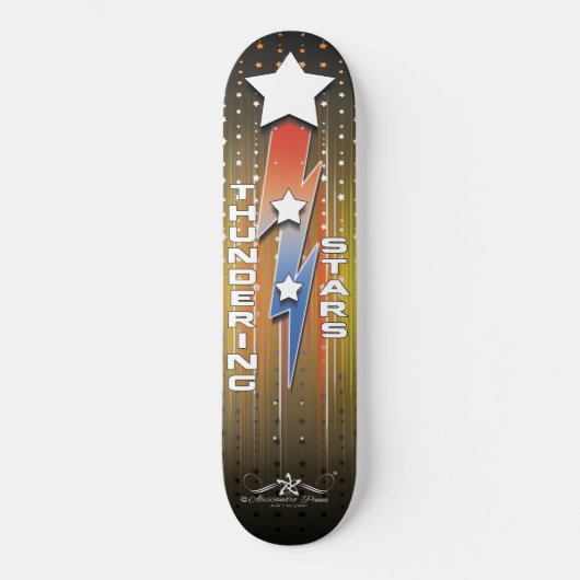 Donderende sterren skateboard (Voorkant)