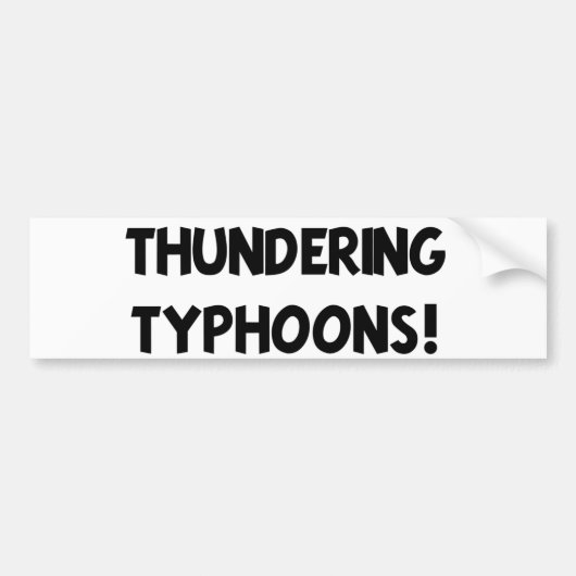 Donderende Tyfoons! Bumpersticker (Voorkant)