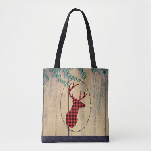 Donderkop met Antlers - Red Pset Rustic Draagtas (Voorkant)