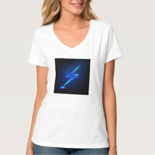 "Donderslag: Dames wit T-shirt met donderkunst