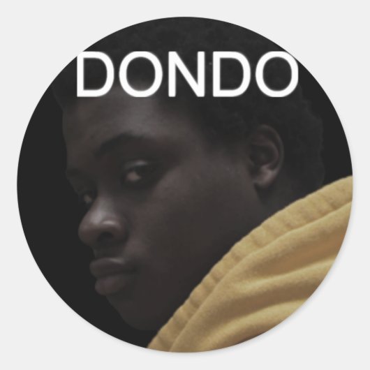 Dondo Angle, Dondo Schrijven Ronde Sticker (Voorkant)