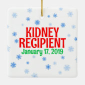 Doneer Levenstransplantatie Ontvanger Kerstmis Keramisch Ornament (Achterkant)